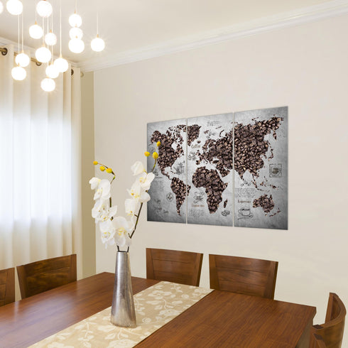 Wandbilder Wohnzimmer XXL Küche Kaffee Moderne Bilder Weltkarte